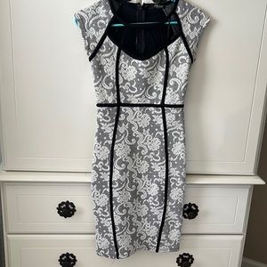 Black and white corset body con dress